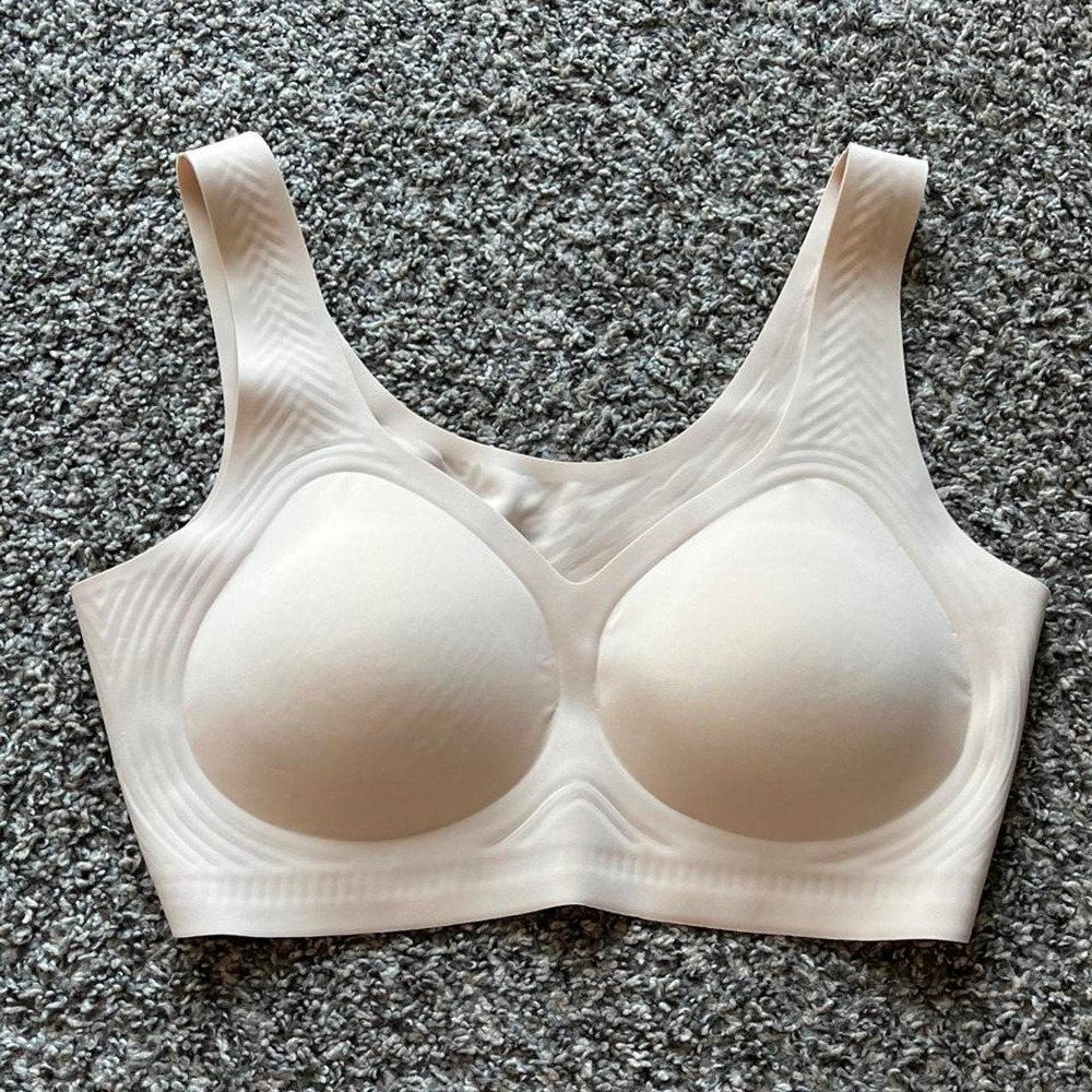 SHECURVE Seamless Wireless Bra Beige Nude Pullover Comfort Bralette 2XL